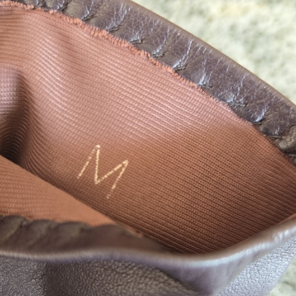 Vintage Women's Medium Dark Brown Leather Gloves - Picture 6 of 11